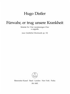Cover Fürwahr er trug unsere Krankheit op.12.9 für gem Chor a cappella Partitur
