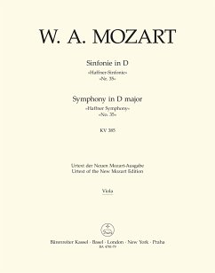 Cover Sinfonie D-Dur KV385 für Orchester Viola
