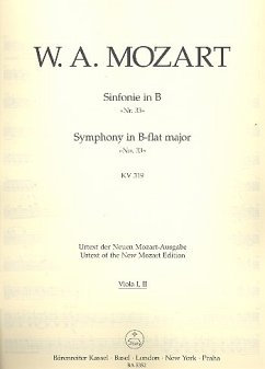 Cover Sinfonie B-Dur KV319 für Orchester Viola Mahling, Chr.-H., ed.