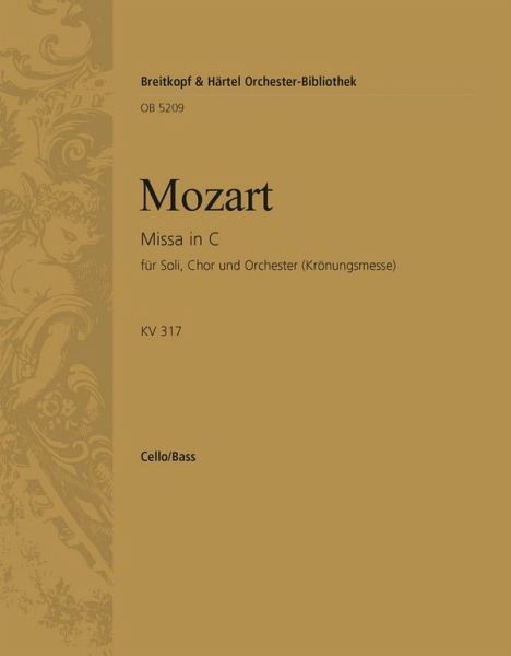 Missa C-Dur KV317 für Soli, Chor und Orchester Cello/Baß