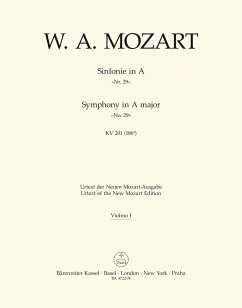 Cover Sinfonie A-Dur Nr.29 KV201 für Orchester Violine 1