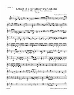 Cover Konzert für Klavier und Orchester Nr. 6 B-Dur KV 238