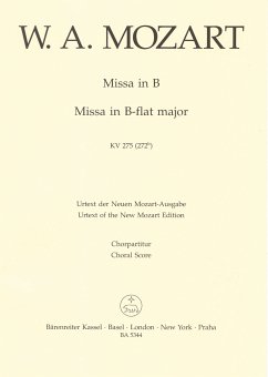 Cover Missa brevis B-Dur KV275 für Soli, gem Chor und Orchester Chorpartitur