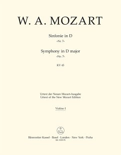 Cover Sinfonie D-Dur Nr.7 KV45 für Orchester Violine 1