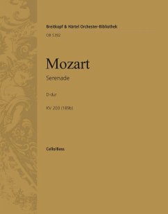 Cover Serenade D-Dur KV203 (KV189b) für Kammerorchester Violoncello/Kontrabass