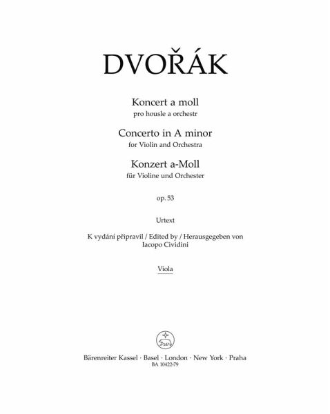 Konzert a-Moll op.53 für Violine und Orchester Viola