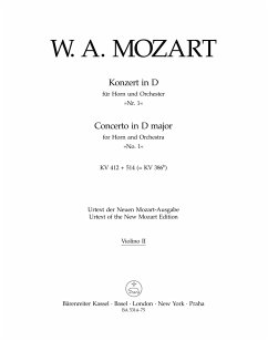 Cover Konzert D-Dur KV412 für Horn und Orchester Violine 2