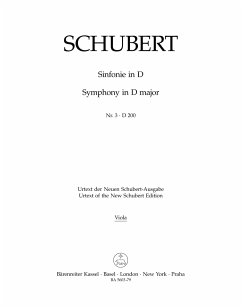 Cover SINFONIE D-DUR NR.3 D200 FUER ORCHESTER, VIOLA