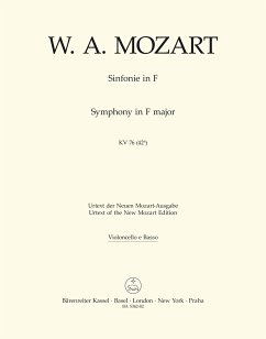 Cover Sinfonie F-Dur KV76 (42a) für Orchester Violoncello/Kontrabass