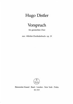 Cover Vorspruch für gem Chor a cappella Partitur