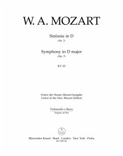 Cover Sinfonie D-Dur Nr.7 KV45 für Orchester Violoncello/Kontrabass/Fagott
