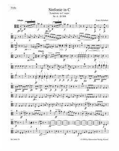 Cover Sinfonie C-Dur Nr.6 D589 für Orchester Viola