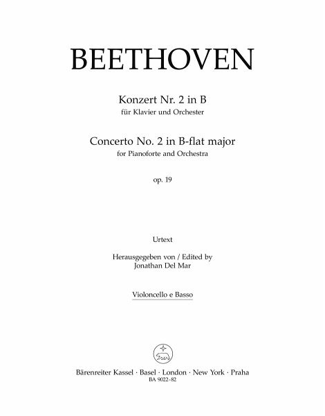BA9022-82 Konzert B-Dur Nr.2 op.19 für Klavier und Orchester Violoncello/Kontrabass BA9022-82 Konzert B-Dur Nr.2 op.19 für Klavier und Orchester Violoncello/Kontrabass