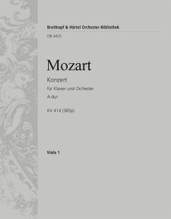 Cover Konzert A-Dur Nr.12 KV414 für Klavier und Orchester Viola
