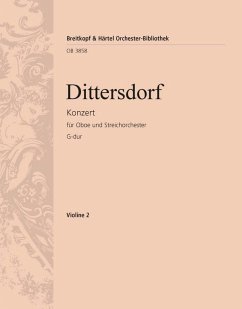 Cover Konzert G-Dur für Oboe und Streicher Violine 2