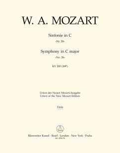 SINFONIE C-DUR KV200 FUER KAMMERORCHESTER, VIOLA BECK, H., ED Cover SINFONIE C-DUR KV200 FUER KAMMERORCHESTER, VIOLA BECK, H., ED