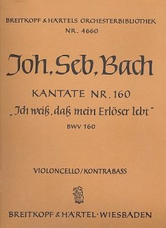 Cover Ich weiß daß mein Erlöser lebt Kantate Nr.160 BWV160 Cello / Baß