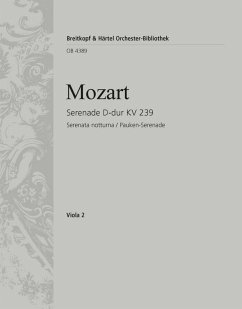 Cover Serenade D-Dur KV239 für 2 kleine Orchester Viola 2