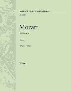 Cover Serenade D-Dur KV203 (KV189b) für Kammerorchester Violine 1