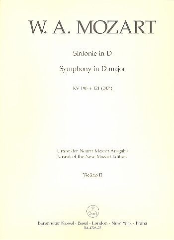 Sinfonie D-Dur KV196 für Orchester Violine 2