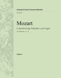 Cover 6 dreistimmige Präludien und Fugen KV404a Nr.4-6 für Streicher Violine