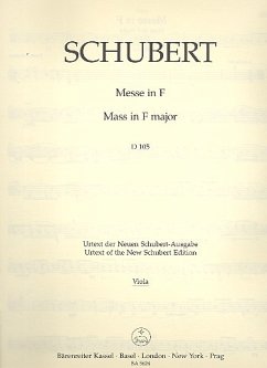 Cover Messe F-Dur D105 für Soli, gem Chor und Orchester Viola