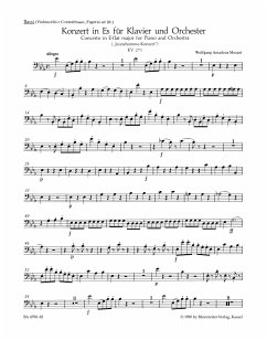 Cover Konzert Es-Dur Nr.9 KV271 für Klavier und Orchester Violoncello/Kontrabass/Fagott
