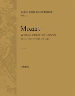 Cover VESPERAE DE DOMINICA KV321 FUER SOLI, CHOR UND ORCHESTER, CELLO/BASS KONRAD, ULRICH, ED