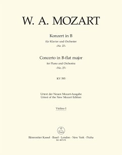 Cover KONZERT IN B-DUR FUER KLAVIER UND ORCHESTER, KV 595, URTEXT, VIOL. 1 VIOLINE 1
