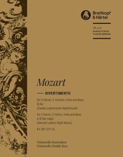 Cover DIVERTIMENTO B-DUR NR.15 KV287 FUER ORCHESTER CELLO/BASS