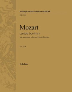 Cover Laudate Dominum aus Vesperae solennes de Confessore C-Dur KV339 für Sopran, Chor und Orchester, Cello/Baß