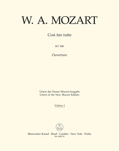 Cover Ouvertüre zu Cosi fan tutte KV588 für Orchester Violine 1