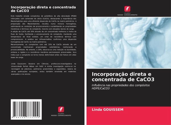 Incorporação direta e concentrada de CaCO3 Incorporação direta e concentrada de CaCO3