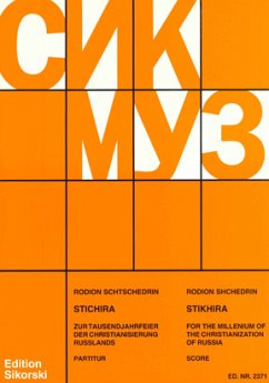 Cover Stichira für Orchester Partitur