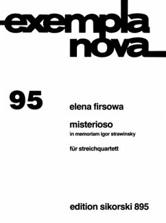 Cover Misterioso für Streichquartett Partitur und Stimmen