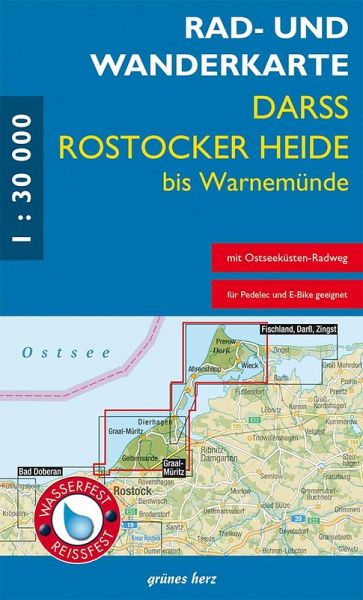 Rad- und Wanderkarte Darß, Rostocker Heide bis Warnemünde Rad- und Wanderkarte Darß, Rostocker Heide bis Warnemünde