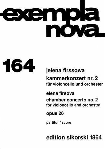 Kammerkonzert Nr.2 für Violoncelo und Orchester Partitur