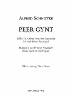 Cover PEER GYNT BALLETT VON JOHN NEUMEIER FREI NACH IBSEN KLAVIERAUSZUG
