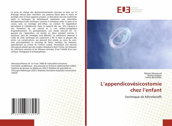 L'appendicovésicostomie chez l'enfant
