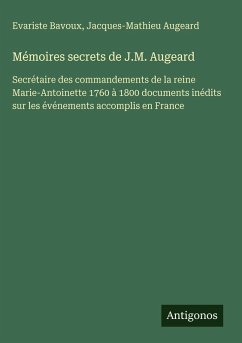 Cover Mémoires secrets de J.M. Augeard