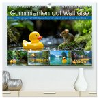 Gummienten auf Weltreise (hochwertiger Premium Wandkalender 2026 DIN A2 quer), Kunstdruck in Hochglanz