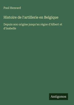 Cover Histoire de l'artillerie en Belgique