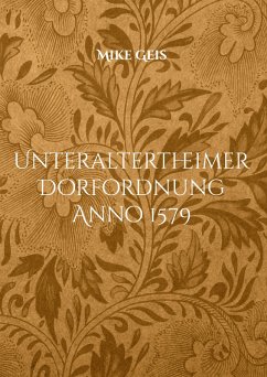 Cover Unteraltertheimer Dorfordnung Anno 1579