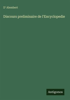 Cover Discours preliminaire de l'Encyclopedie