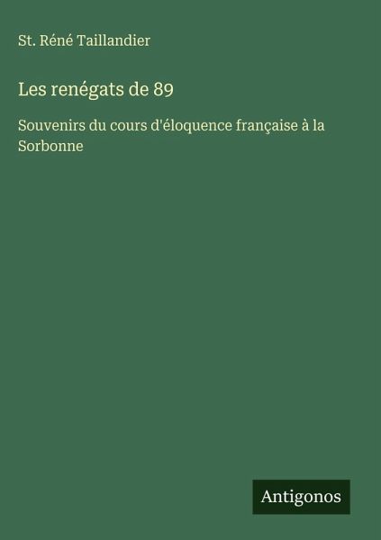 Les renégats de 89 Les renégats de 89