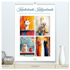 Cover Kunterbunte Katzenbande (hochwertiger Premium Wandkalender 2026 DIN A2 hoch), Kunstdruck in Hochglanz
