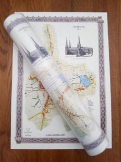 Cover Lichfield 1781 - Old Map Supplied Rolled in a Clear Two Part Screw Presentation Tube - Print Size 45cm x 32cm