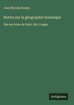 Cover Notice sur la géographie botanique