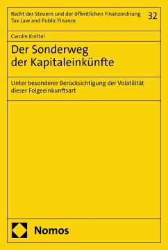 Cover Der Sonderweg der Kapitaleinkünfte (eBook, PDF)