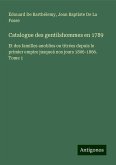 Catalogue des gentilshommes en 1789 Catalogue des gentilshommes en 1789